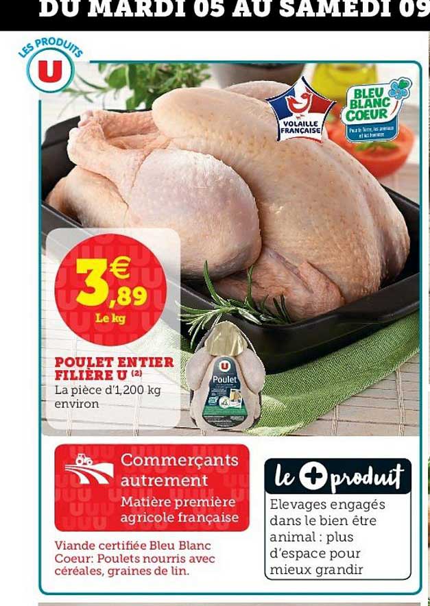 Poulet Entier Filière U
