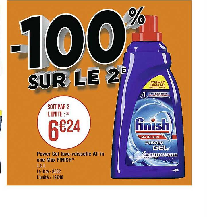power gel lave-vaisselle all in one max finish