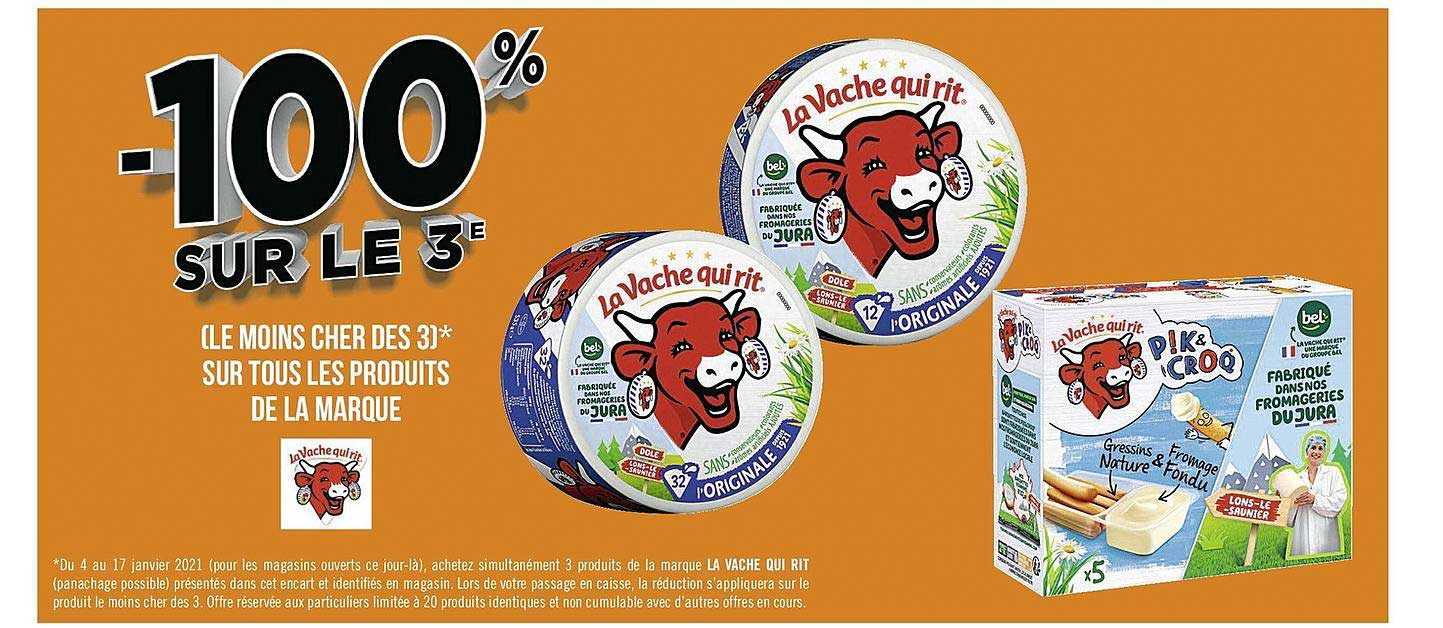 produits de la marque la vache qui rit