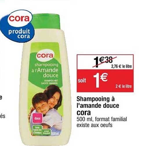 shampooing à l'amande douce cora
