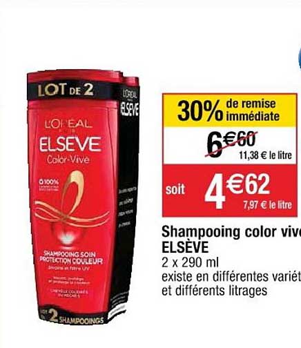 shampooing color vive elsève