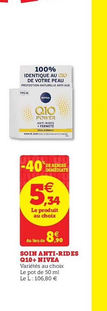 soin anti rides g10+ nivea -40% de remise immédiate