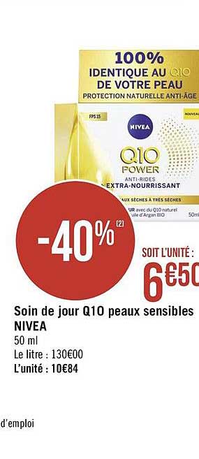 soin de jour q10 peaux sensibles nivea