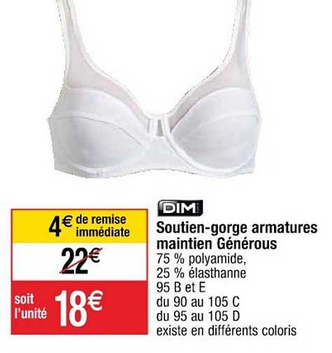 soutien-gorge armatures maintien générous dim