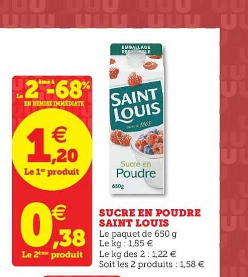 sucre en poudre saint louis