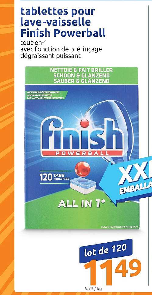 tablettes pour lave-vaisselle finish powerball