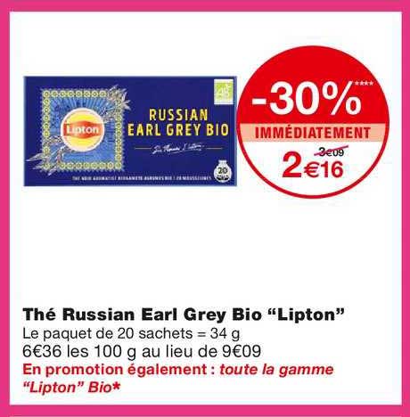 thé russian earl grey bio "lipton"