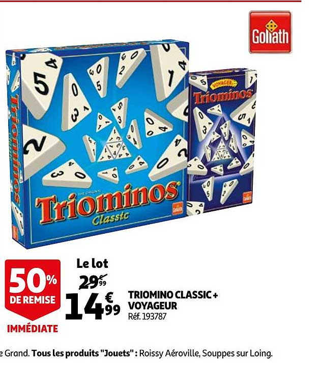triomino classic+ voyageur goliath 50% de remise immédiate