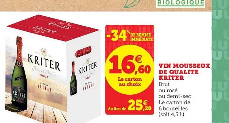 Vin Mousseux De Qualité Kriter -34% De Remise Immédiate