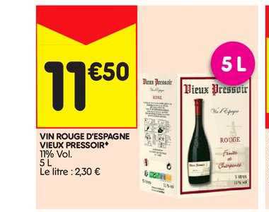 vin rouge d'espagne vieux pressoir