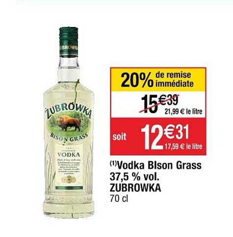 vodka blson grass 37,5% vol. zubrowka