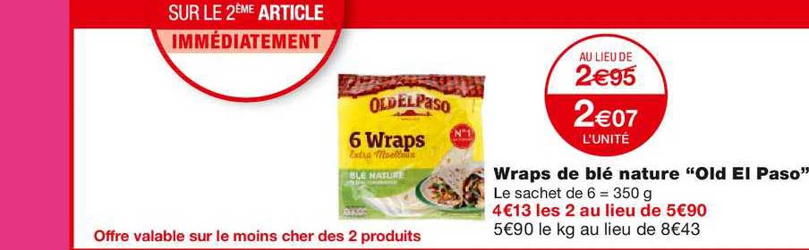 Wraps De Blé Nature "old El Paso"