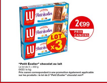 "petit écolier" Chocolat Au Lait