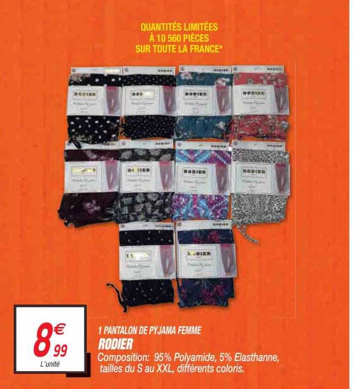 1 pantalon de pyjama femme rodier