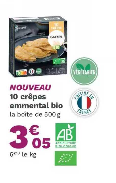 10 Crêpes Emmental Bio