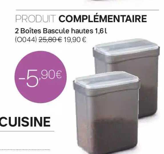 2 boîtes bascule hautes 1,6 l