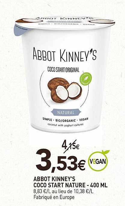 abbot kinney's coco start nature - 400 ml