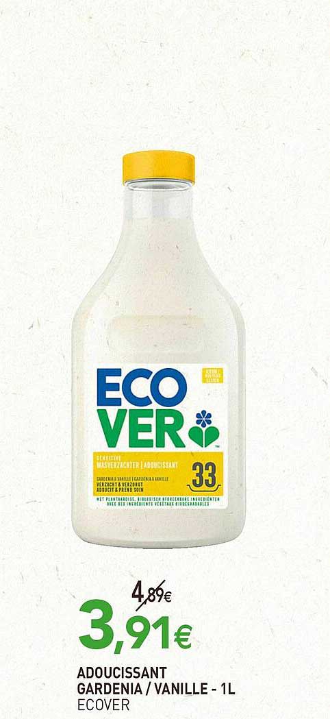 adoucissant gardenia - vanille - 1 l ecover