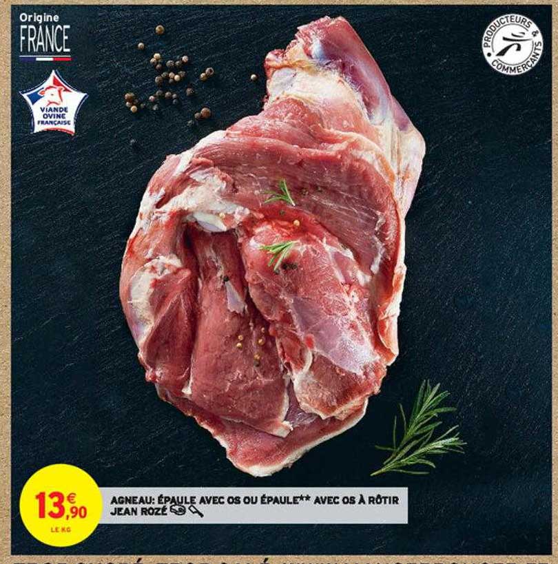 agneau : épaule avec os ou épaule** avec os à rôtir jean rozé