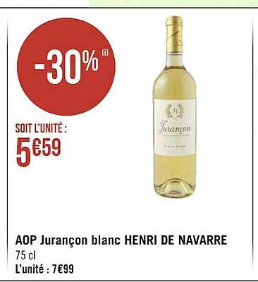 aop jurançon blanc henri de navarre