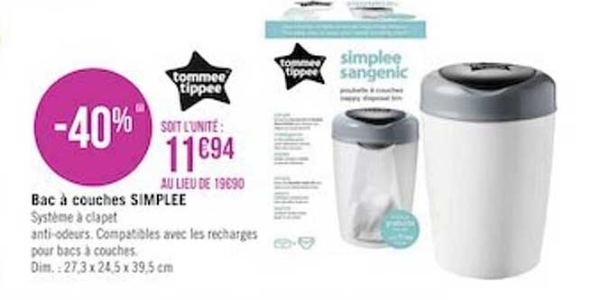 bac à couches simplee