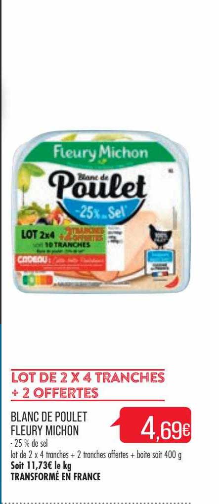 blanc de poulet fleury michon