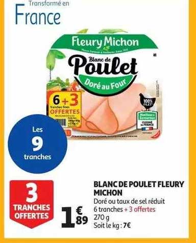 blanc de poulet fleury michon
