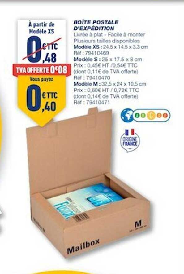 boîte postale d'expédition