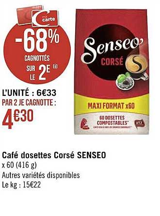Café Dosettes Corsé Senseo