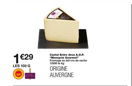 cantal entre deux a.o.p. "monoprix gourmet"