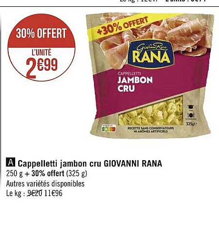 cappelletti jambon cru giovanni rana
