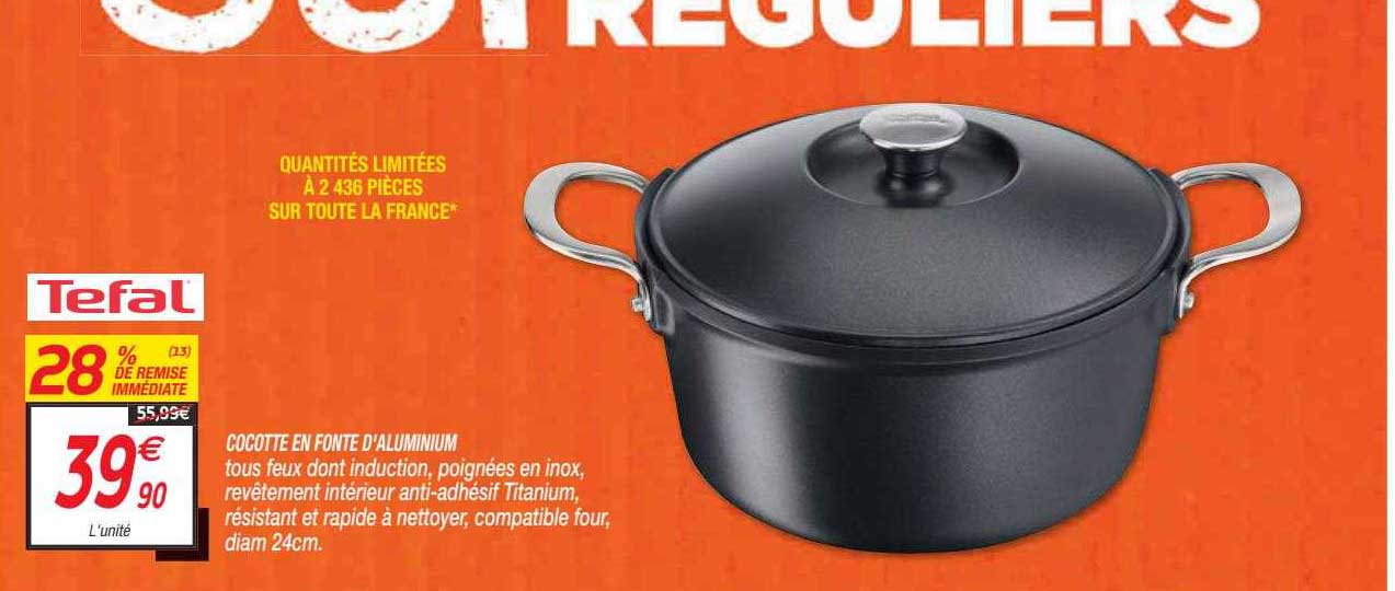 cocotte en fonte d'aluminium tefal