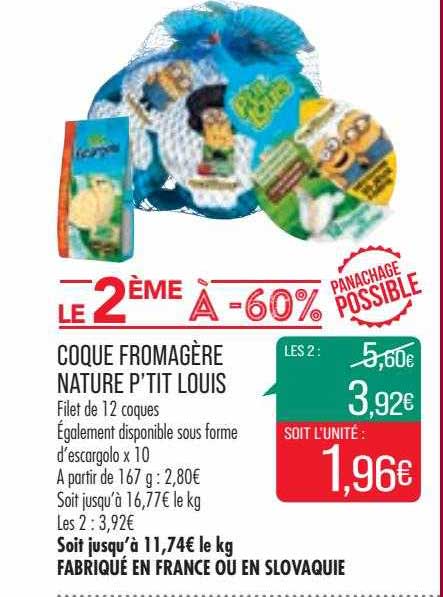 coque fromagère nature p'tit louis
