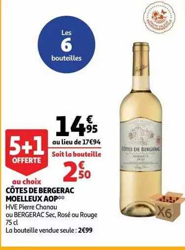 côtes de bergerac moelleux aop hve pierre chanau  ou bergerac