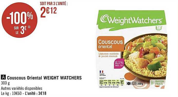 couscous oriental weight watchers