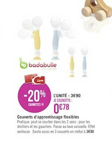 Couverts D'apprentissage Flexibles Badabulle