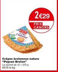 crêpes bretonnes nature "paysan breton"