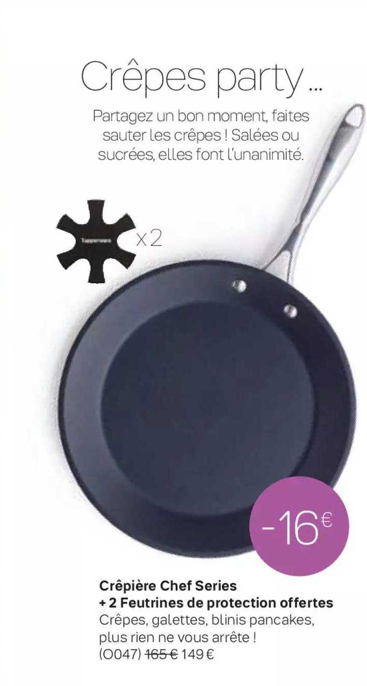 crêpière chef series + 2 feutrines de protection offertes