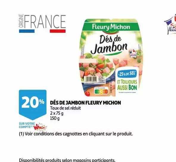 dés de jambon fleury michon
