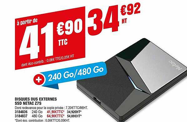 Disques Dus Externes Ssd Netac Z7s
