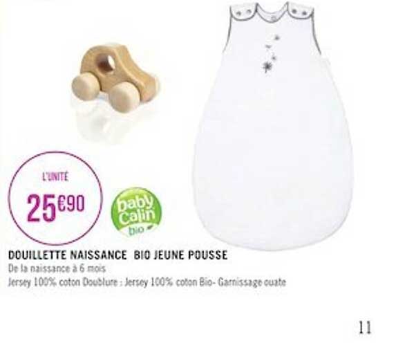 douillette naissance bio jeune pousse baby calin