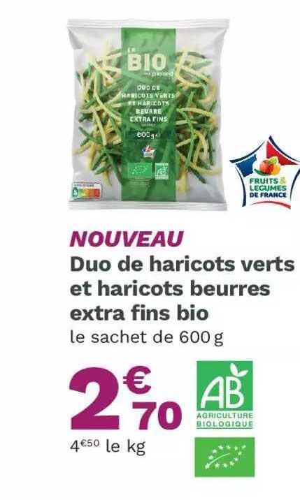 Duo De Haricots Verts Et Haricots Beurres Extra Fins Bio