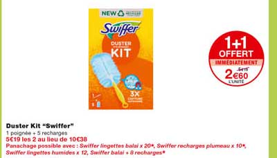 duster kit "swiffer" 1+1 offert immédiatement