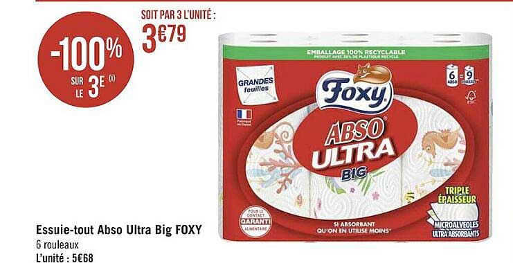 essuie-tout abso ultra big foxy