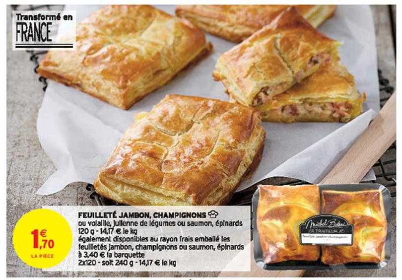 Feuilleté Jambon, Champignons