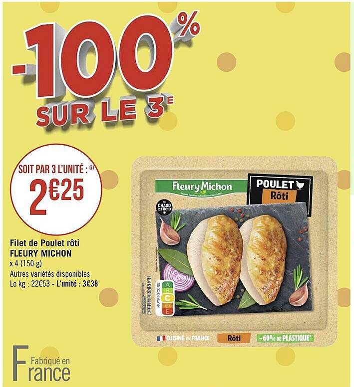 filet de poulet rôti fleury michon