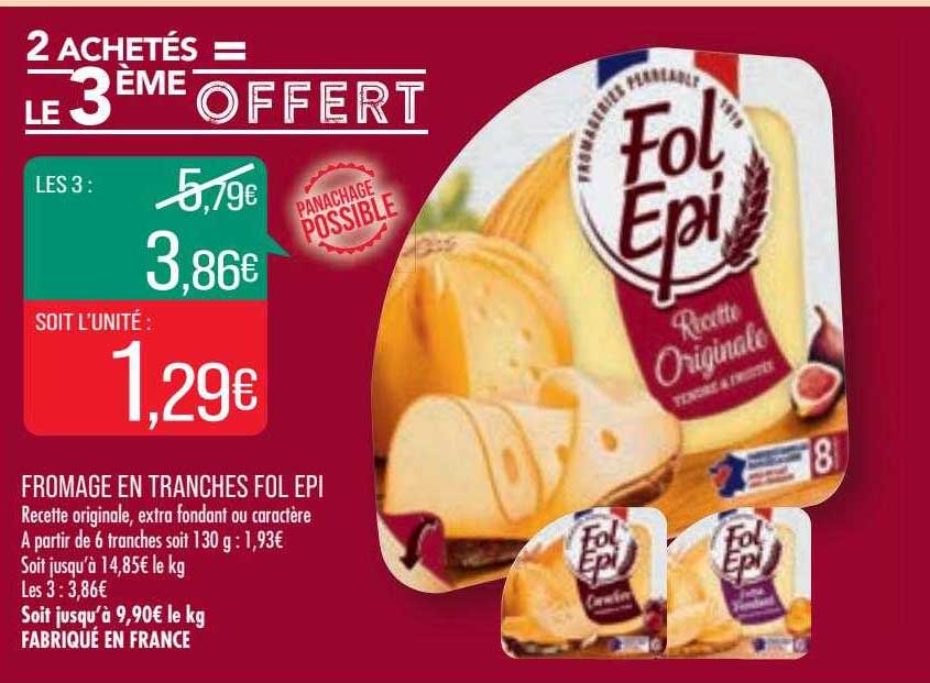 fromage en tranches fol epi