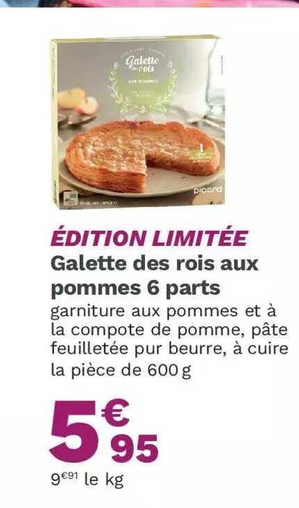 galette des rois aux pommes 6 parts