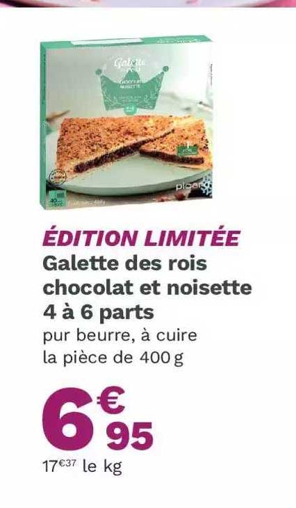 galette des rois chocolat et noisette 4 à 6 parts