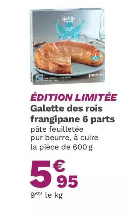 galette des rois frangipane 6 parts